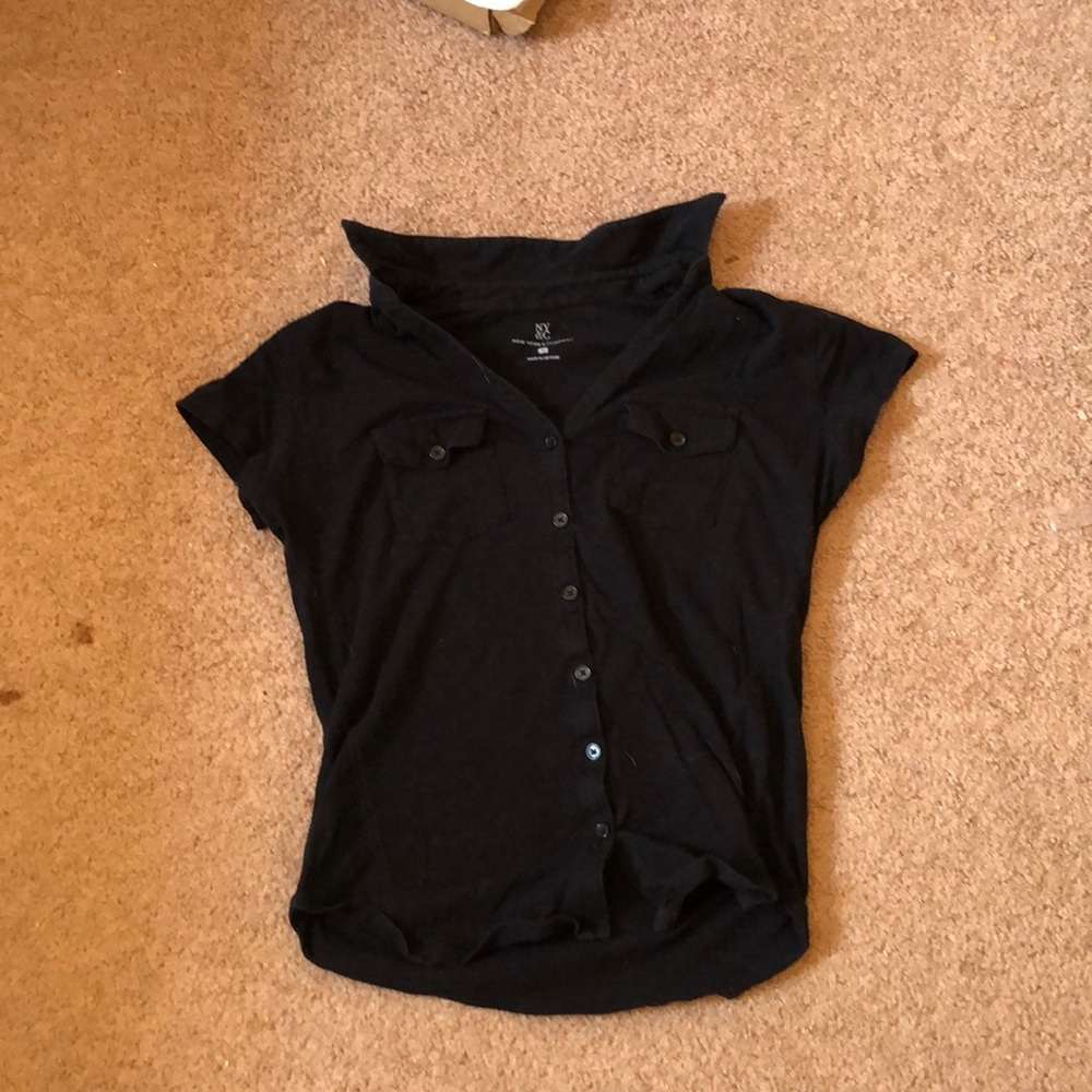 New York & Company black womans shirt